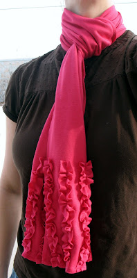 Jersey Knit Ruffle Scarf