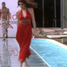 model on the catwalk