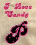 I Love Candy Applique & Embroidery Font