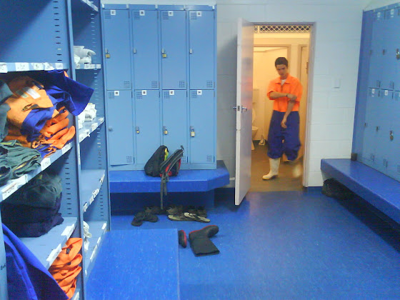 Vestuarios de la Fish Factory - Tauranga - Nueva Zelanda