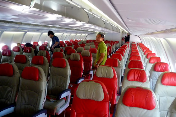 El avión de Air Asia súper cómodo y limpio