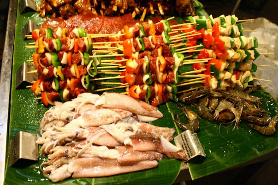 Así se veían algunas de las comidas en Siem Reap