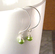 Spring Green Pearl Earrings