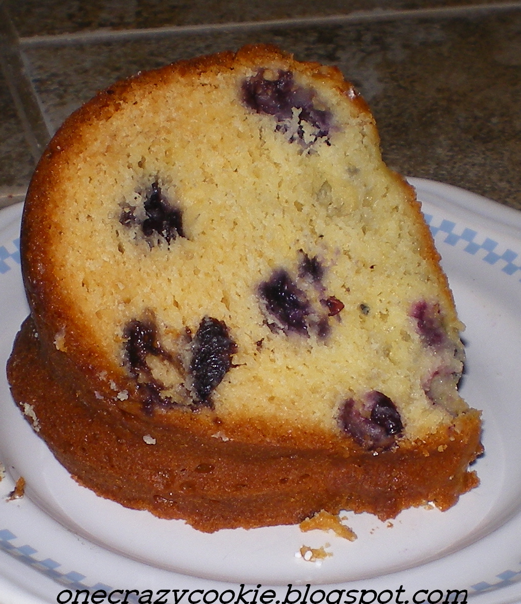 One Crazy Cookie Blueberry Cream Cheese Bundt Cake