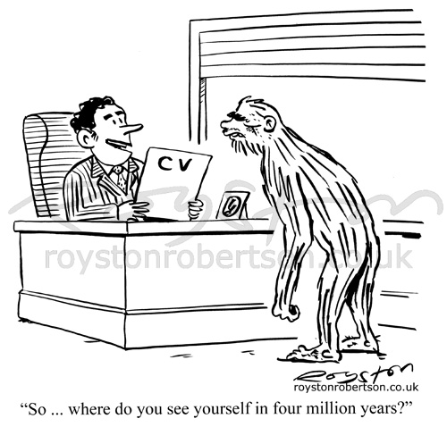 Royston Cartoons: Evolution cartoon: The job interview