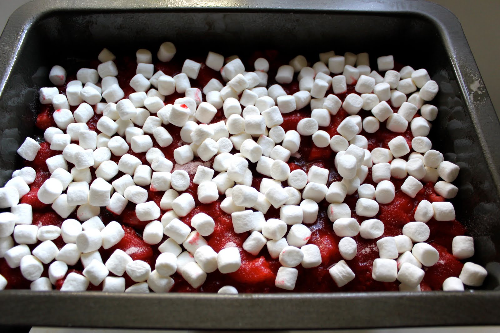 Strawberry Upside Down Cake Smashed Peas & Carrots