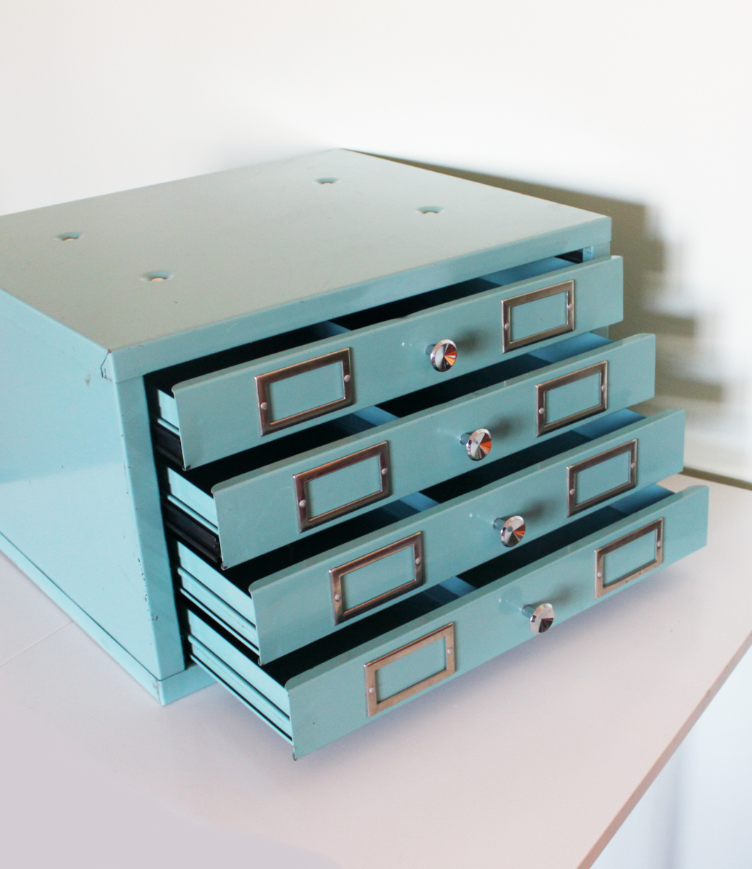 fun tabletop drawers Vintage office storage, Vintage office