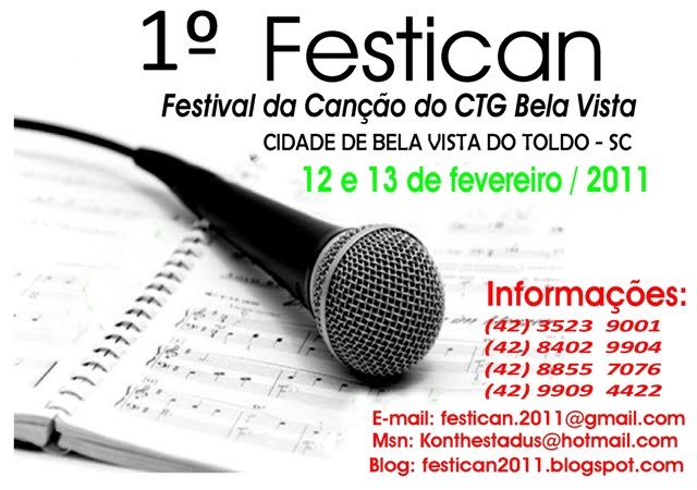 1º FESTICAN - Festival da Canção do CTG Bela Vista