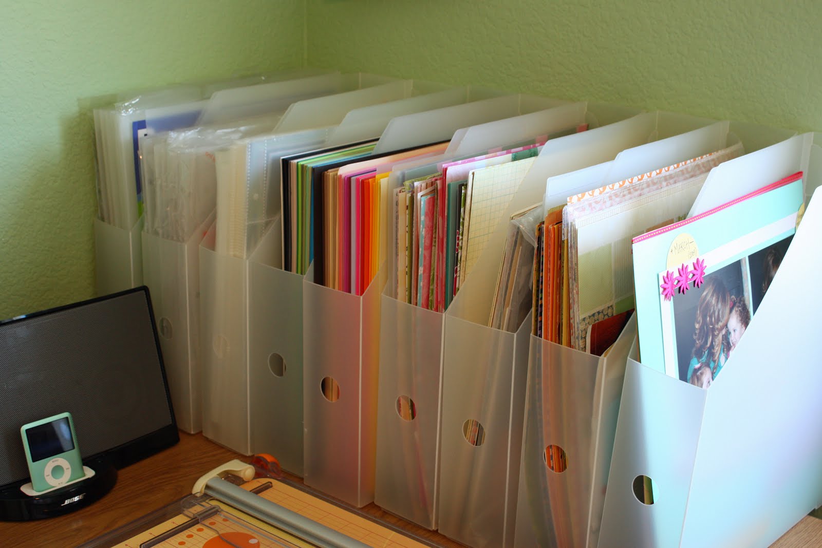 Scrapbook room organization - The Sunny Side Up Blog
