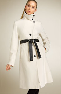 dkny white coat
