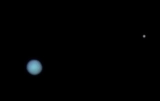 the dark spot on neptune from voyager 2