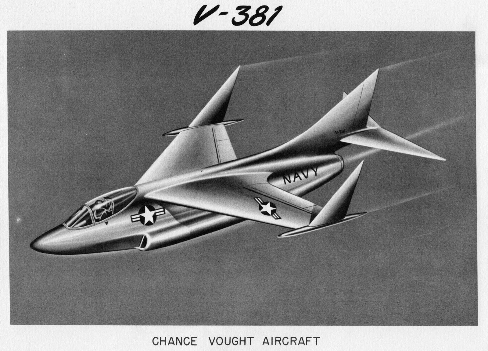 Avions 1950's, futuristes et vaisseaux spaciaux - Vintage Spaceships, Starships and futuristic planes. Vought+381+A3U