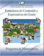 Espectativas por grado Programa de Matemática del DEPR
