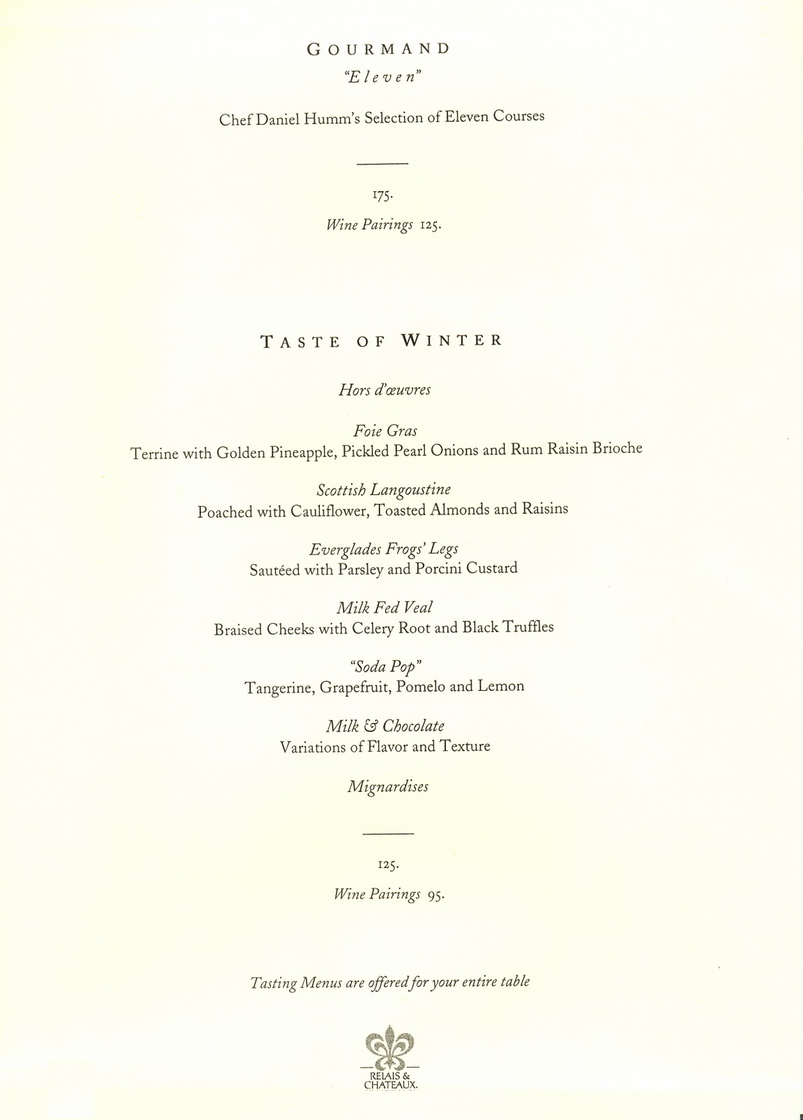 The American Menu Not Much On The Menu