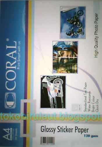 kertas coral adhesive sticker glossy a4 a3 120gr pusat aksesoris komputer center kertas coral adhesive sticker glossy a4 a3 120gr pusat aksesoris komputer center