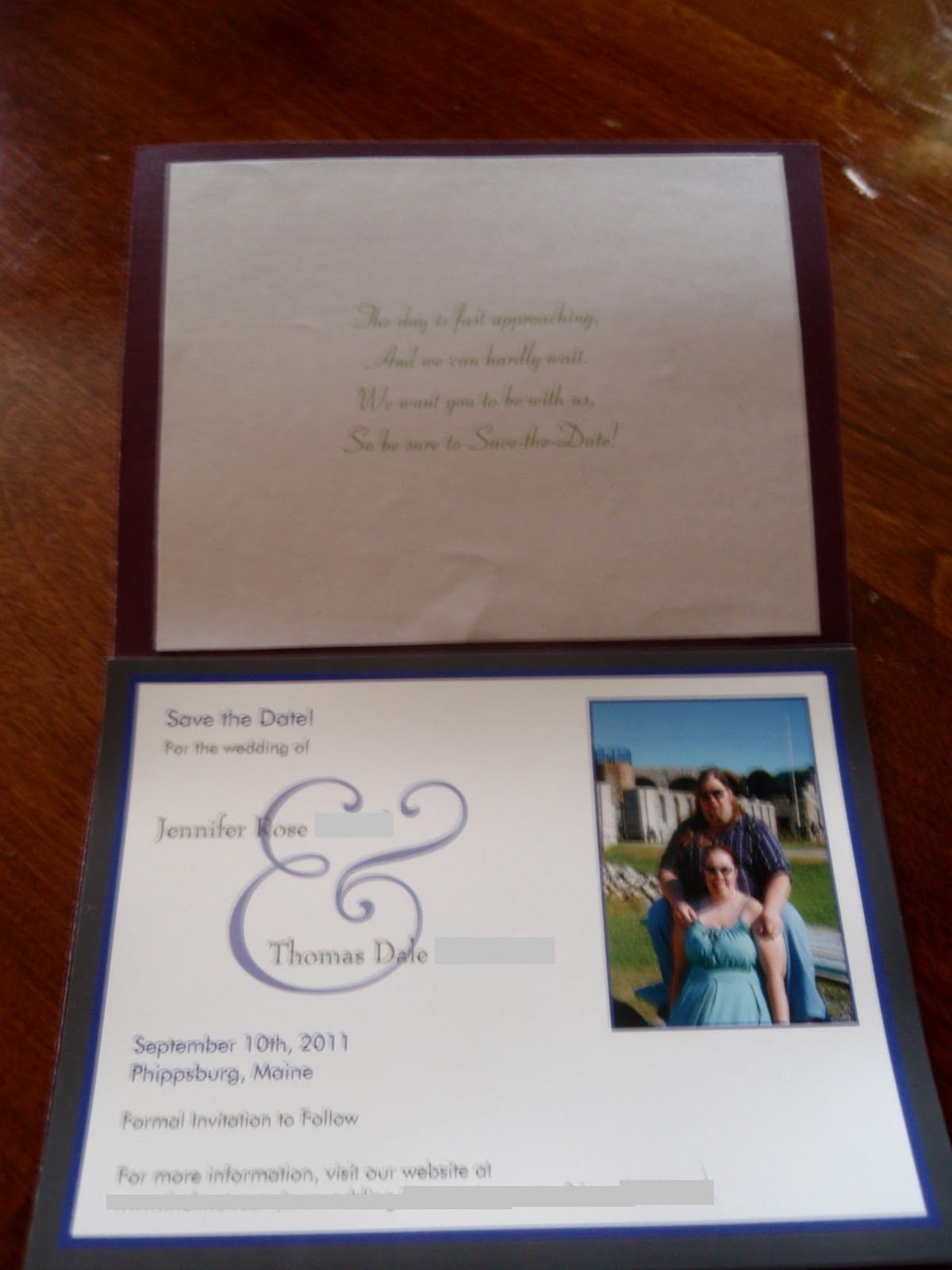 Our Day In The Making Diy Save The Date Cards
