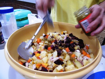 potato salad mix til mayonnaise cream everything add