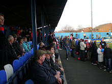 The away terrace...