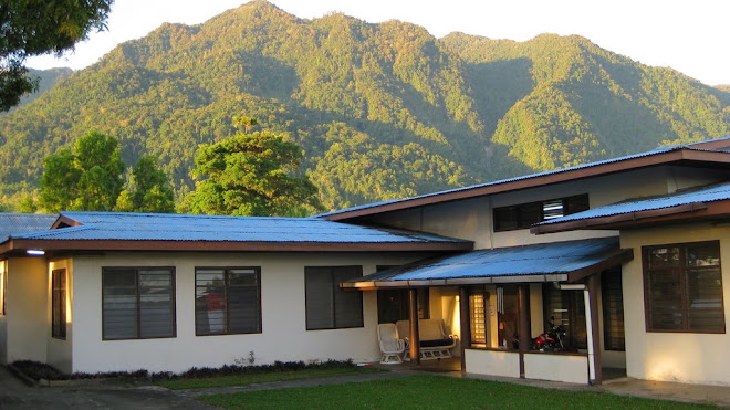 Our Hostel with Mount Cyclops