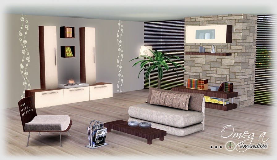 My Sims 3 Blog Omega Living Room Set by Simcredible Designs