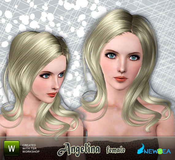 Newsea Angelina Female Hairstyle. Download at The Sims Resource - Subscriber 