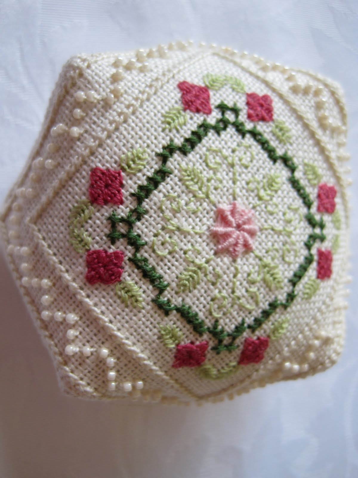 Happiness is Cross Stitching Exchange from Yana and gift for a friend.