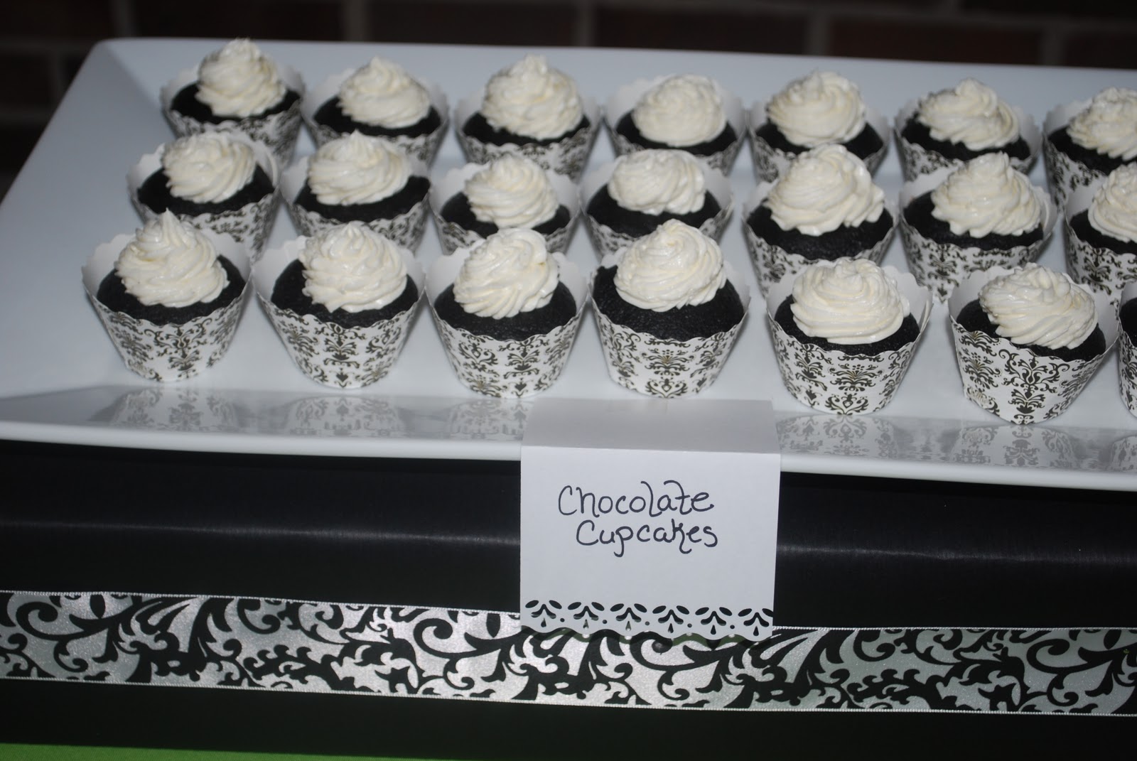 Kristin's Kitchen Adventure Black and White Dessert Table