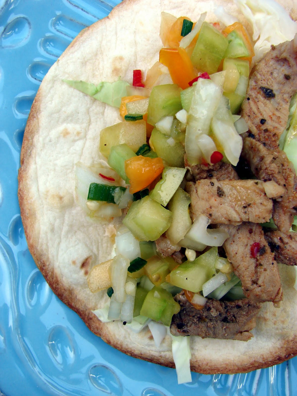 iron stef pork tacos with green tomato salsa