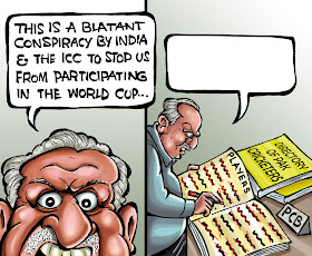 World of an Indian cartoonist!: India's conspiracy against Pakistan cricket!