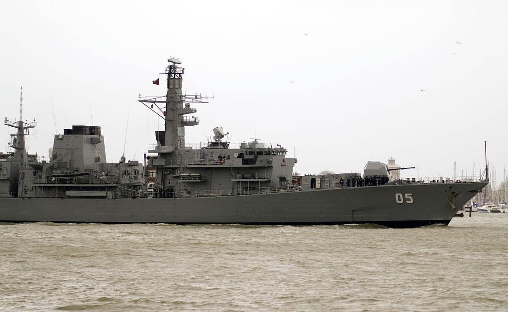warship Chilean Navy frigate exHMS Norfolk pics