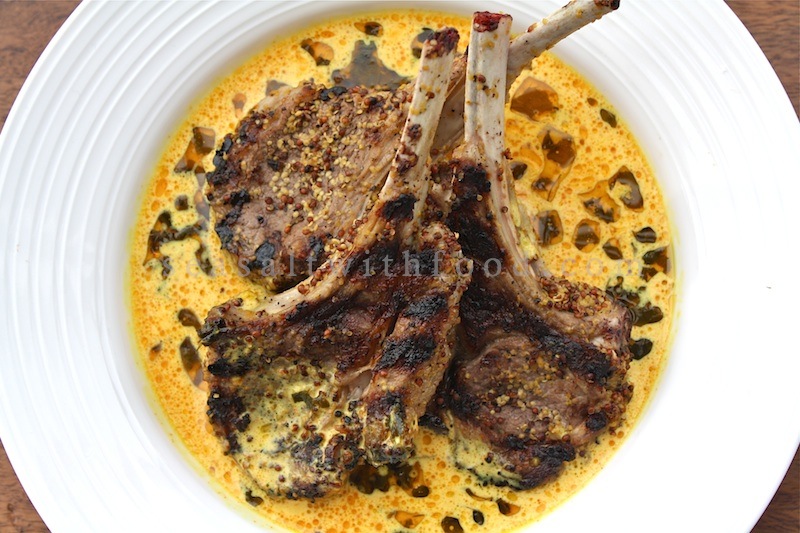 Marinated Lamb Popsicles With Fenugreek Cream Curry