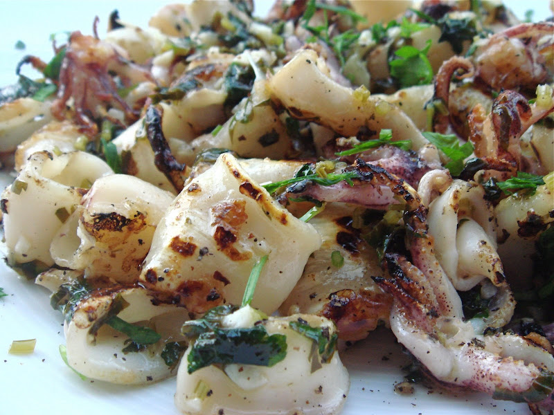 Calamari With Butter, Lemon & Garlic