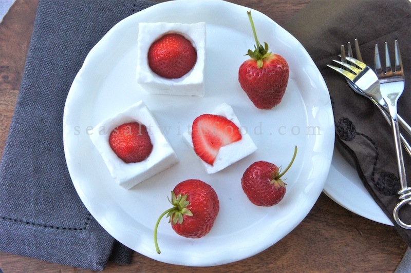 Strawberries in Bubbles of Snow & Foodies of the World recipe book