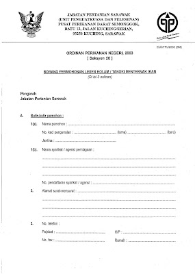 contoh borang permohonan