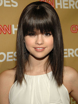 long fringe hairstyle. long haircuts fringe.