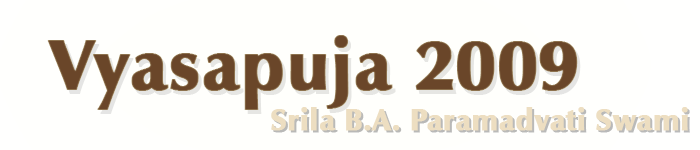 Festival vyasapuja Swami B.A. Paramadvaiti 2009