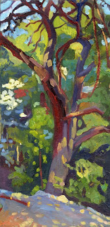 Oil painting of tree in Austin, TX