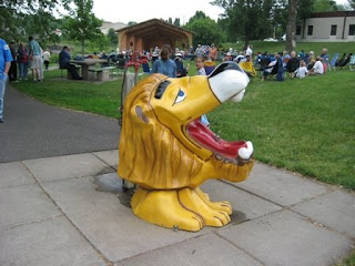 Lion head fountain in Lions Park