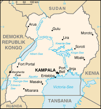 Karte Uganda