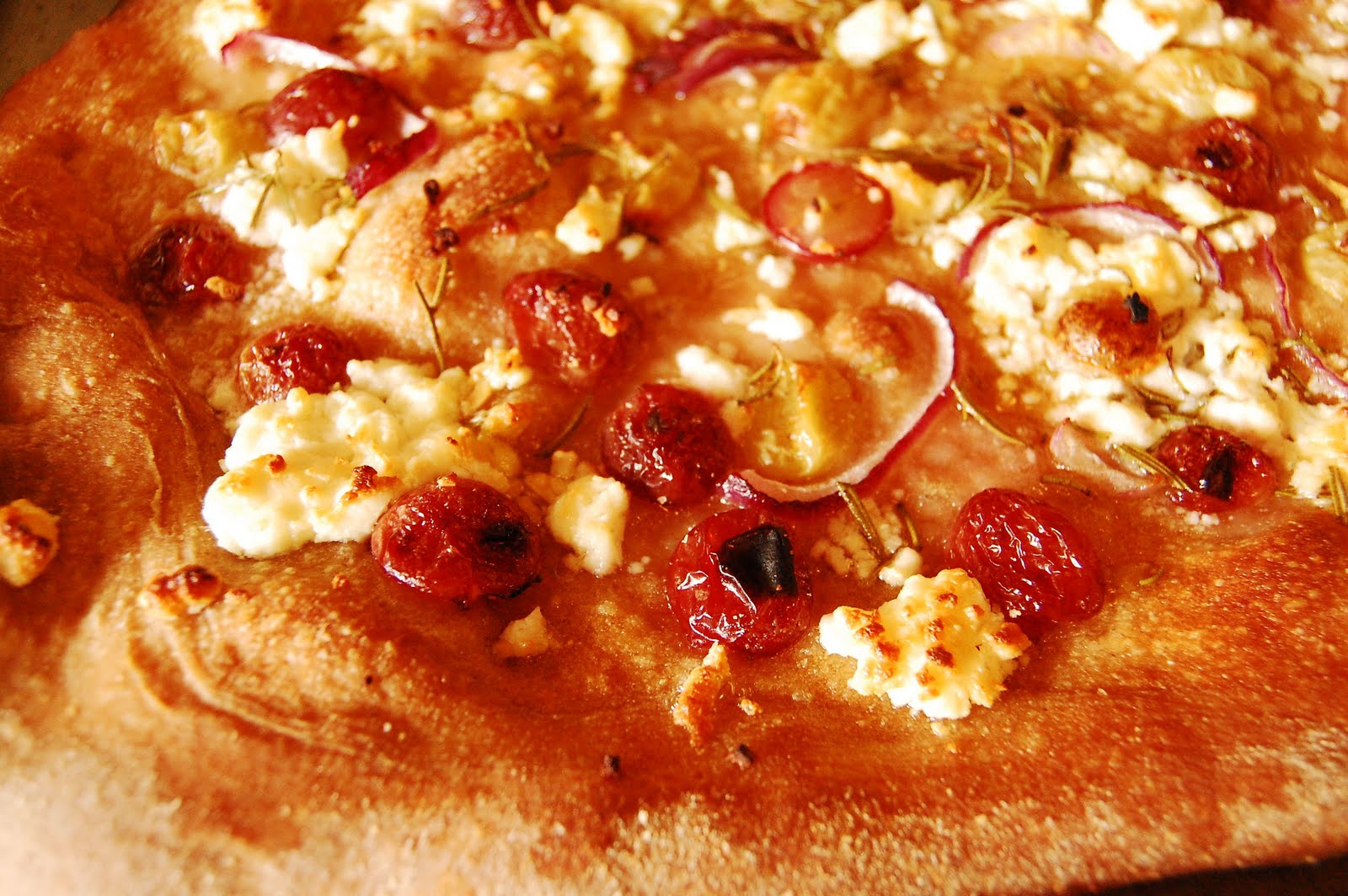 Red Door Epicure roasted grape and goat cheese pizza