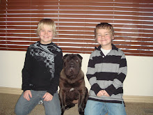 The boys with their dog Zoey