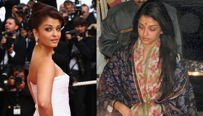 Aish Without Makeup. with and without makeup
