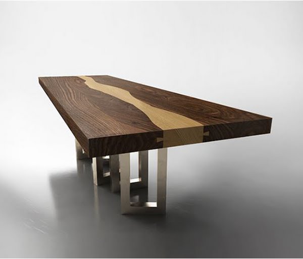 Walnut Wood Table by IL Pezzo Mancante - Luxury Wood Table Design | Aya