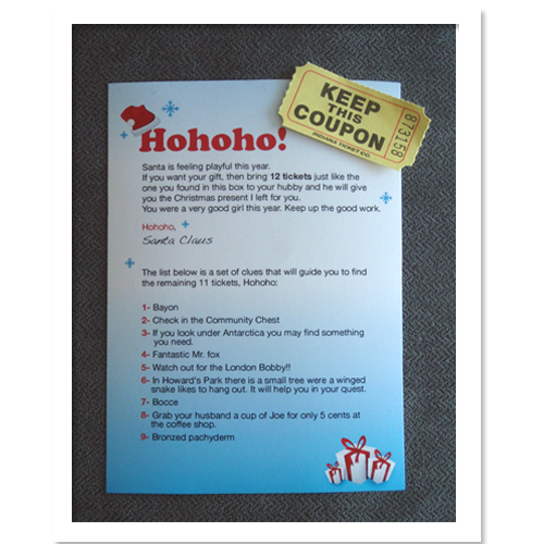 my christmas gift a scavenger hunt game the vault files christmas present scavenger hunt