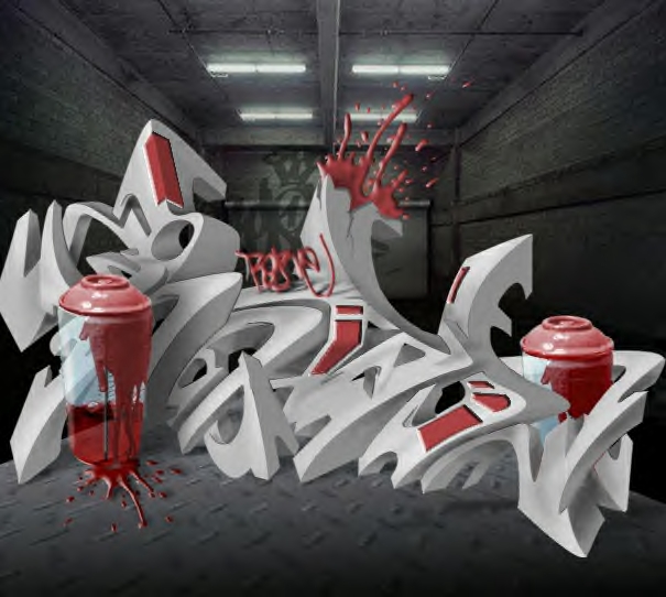 3D Graffiti Art Style