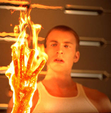 chris evans human Torch in the Fantastic Four