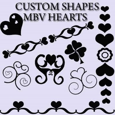 http://villagedigiscrapfreebies.blogspot.com/2009/09/custom-shapes-mbv-hearts.html