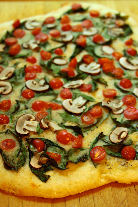 This pizza is half the white