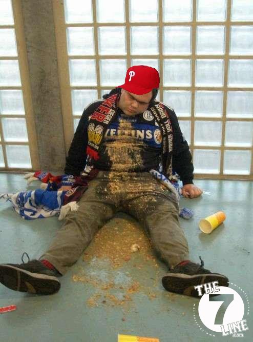 of a drunken Phillies fan