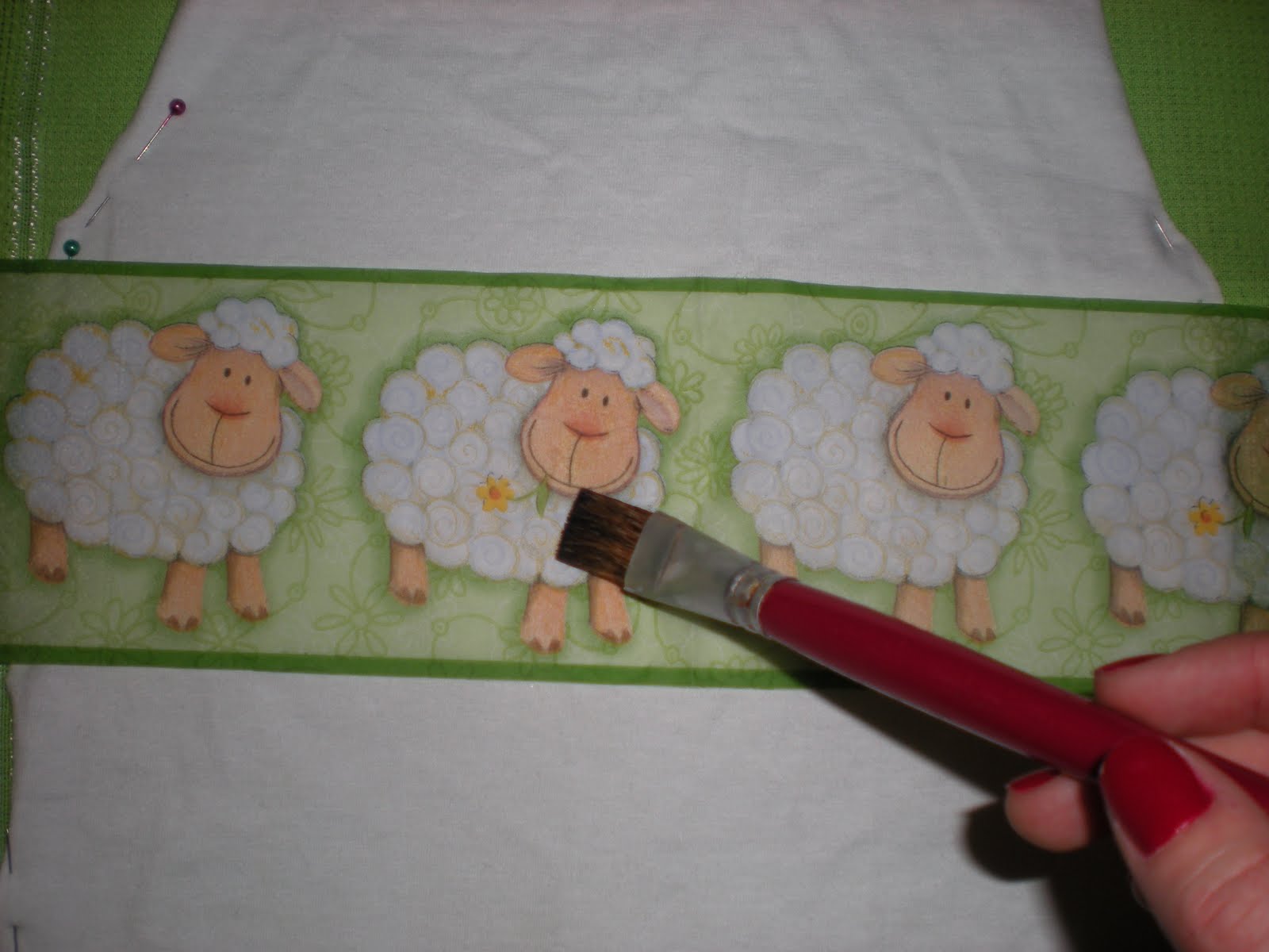 Lily Bird Studio's blog Tutorial Decoupage on fabric